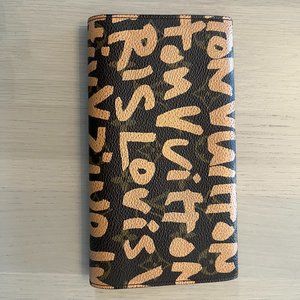 STEPHEN SPROUSE X LOUIS VUITTON BEIGE MONOGRAM GRAFFITI WALLET